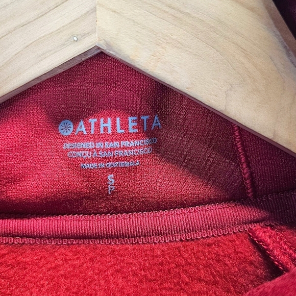 Athleta Womens Polartec Funnel Neck Pullover Small Red Activewear Outdoor Nylon - Picture 9 of 11